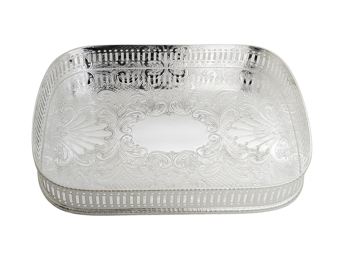 TRAY RECTANGULAR SILVER PLATED #24590
