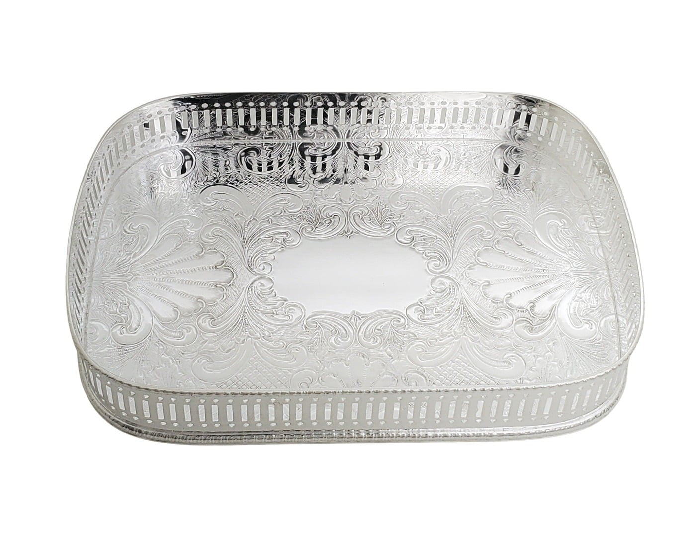 TRAY RECTANGULAR SILVER PLATED