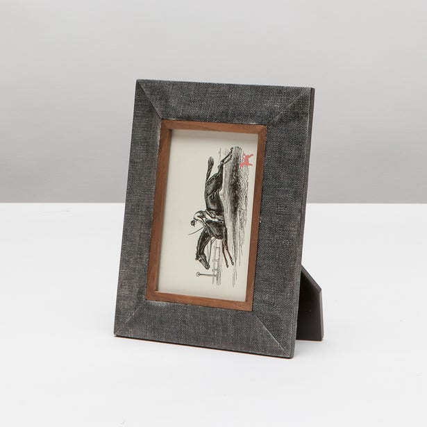 FRAME CHARCOAL FAUX LINEN