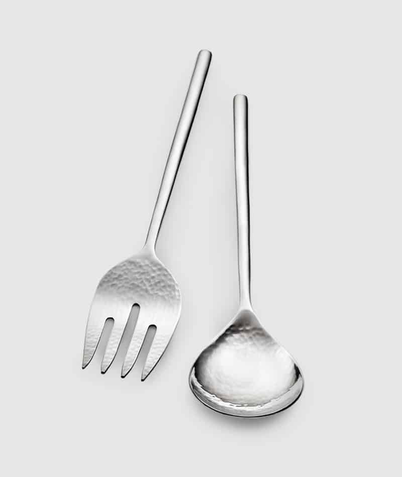 STAINLESS STEEL SERVING SET SALAD VERSA