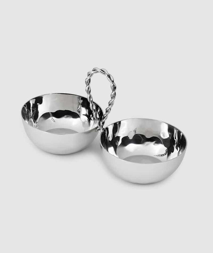 2 BOWL SET W/ BRAIDED WIRE HANDLE #24860