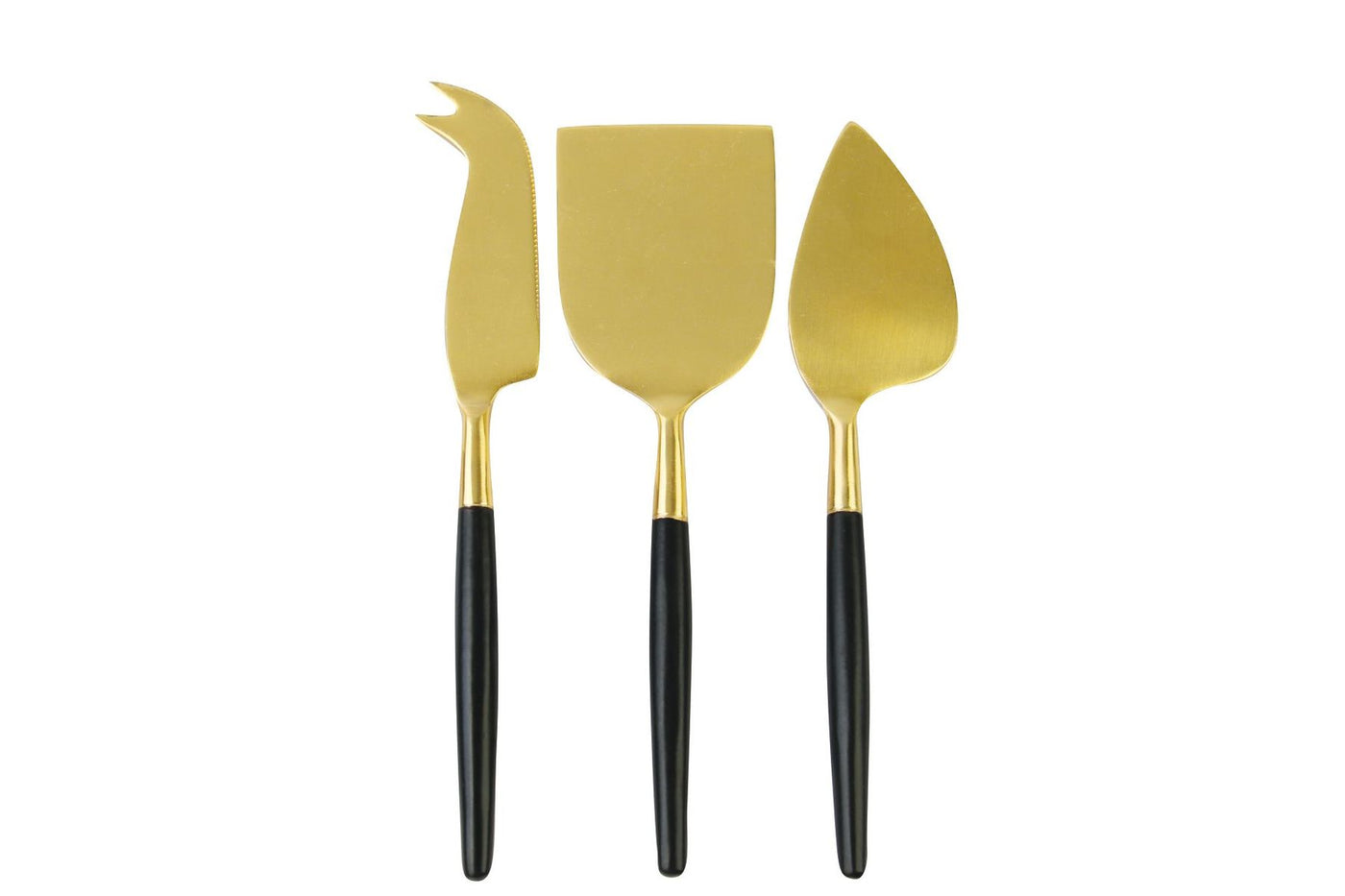 CHEESE SET BLACK & GOLD