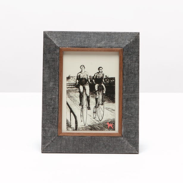 FRAME CHARCOAL FAUX LINEN