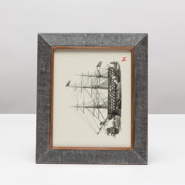 FRAME CHARCOAL FAUX LINEN