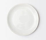 PLATE DINNER WHITE STONEWARE