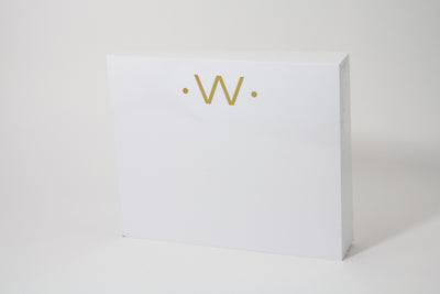NOTEPAD LUXE INITIAL GOLD FOIL