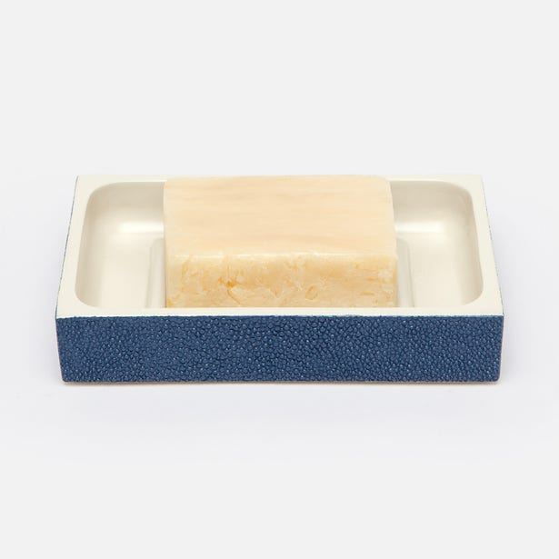BATH COLLECTION NAVY REALISTIC FAUX SHAGREEN