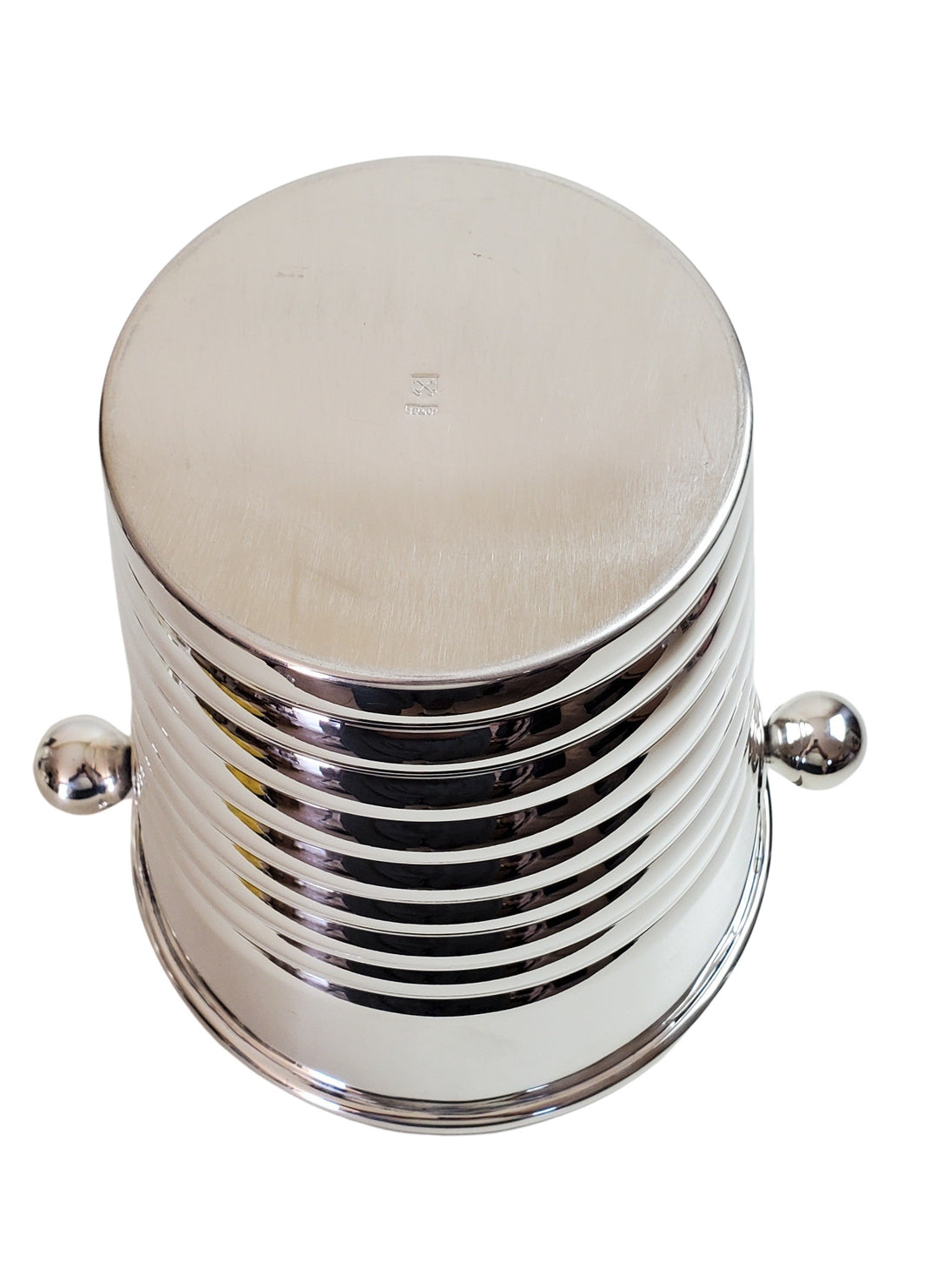 ICE BUCKET RIBBED BALL HANDLE C.1960 #59570