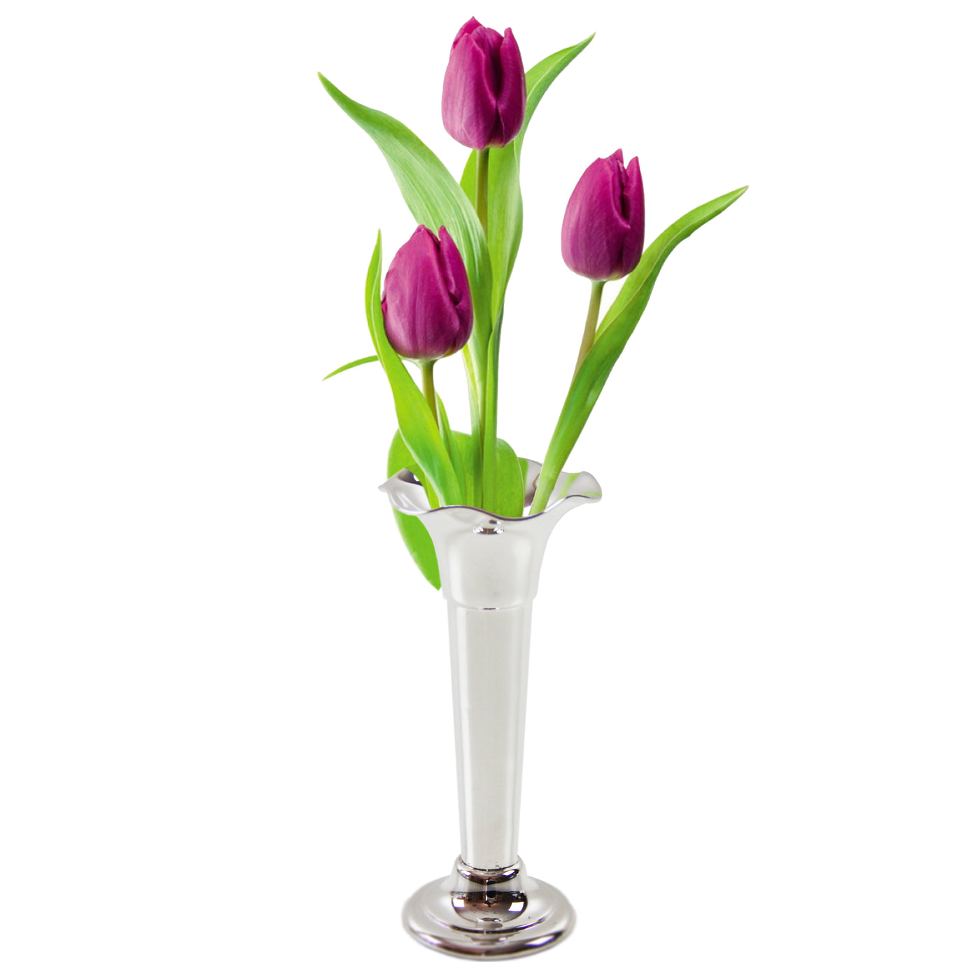 VASE WAVY EDGE SILVER PLATED