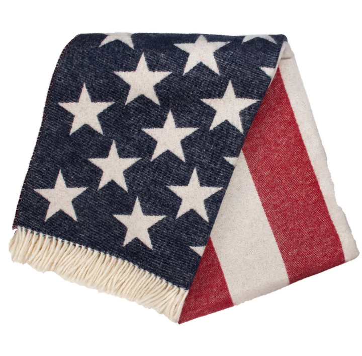 THROW MERINO WOOL (AMERICAN FLAG) #62788