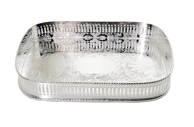 TRAY RECTANGULAR SILVER PLATED