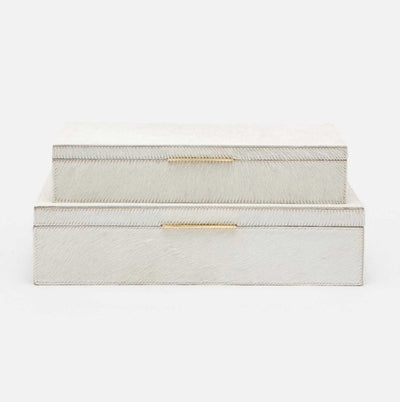 BOX WHITE HAIR-ON-HIDE (Available in 2 Sizes)