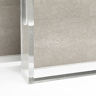 TRAY ACRYLIC WITH SAND FAUX SHAGREEN INSERT (Available in 2 Sizes)