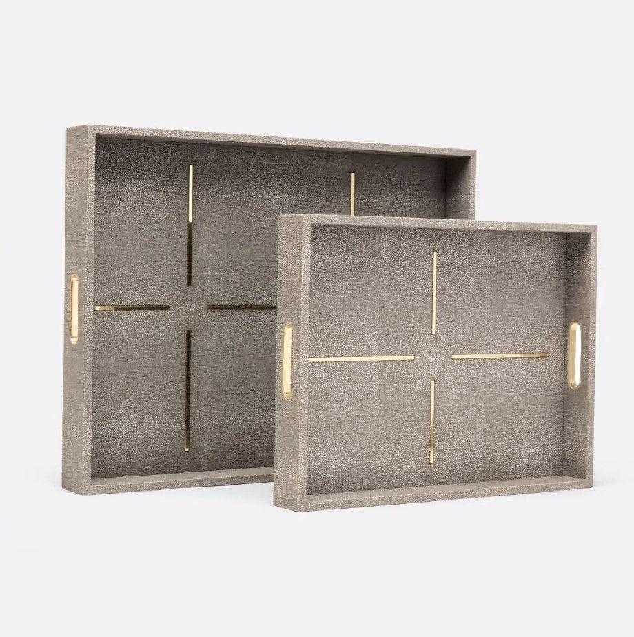TRAY SAND FAUX SHAGREEN (Available in 2 Sizes)