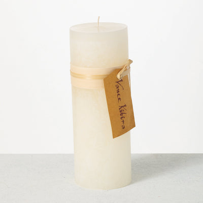 CANDLE PILLAR MELON WHITE (Available in 7 Sizes)