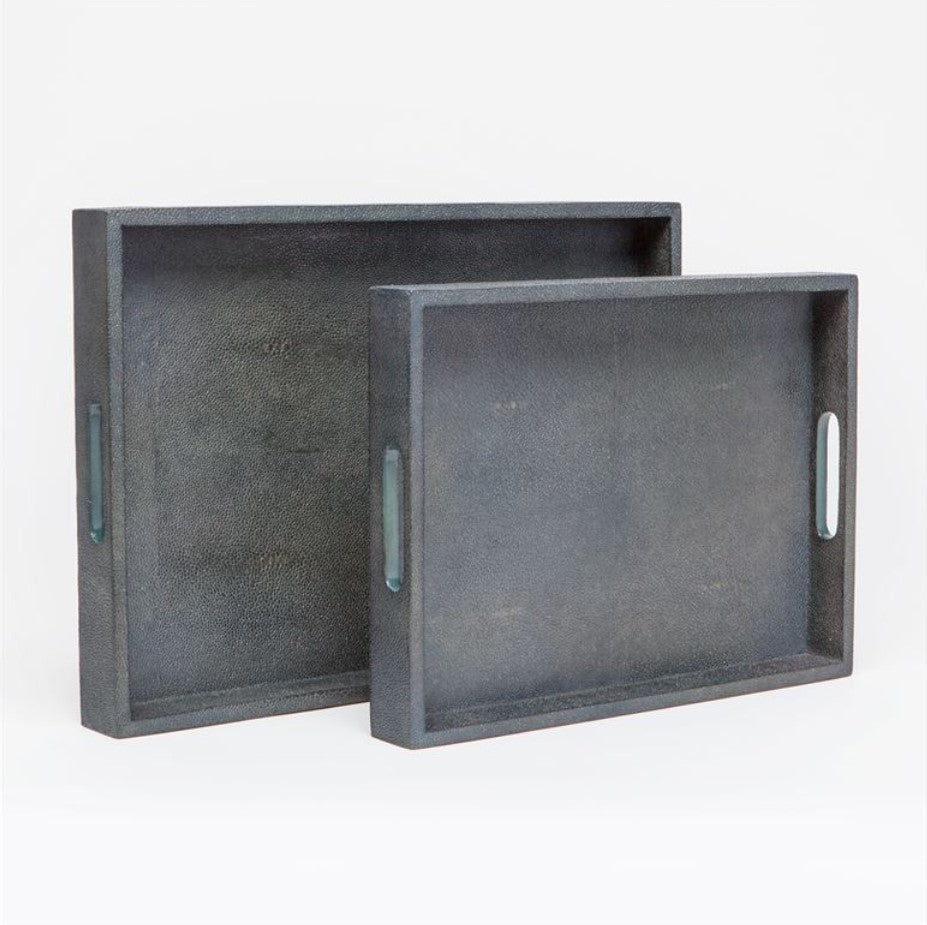 TRAY VINTAGE FAUX SHAGREEN (Available in Sizes and Colors)