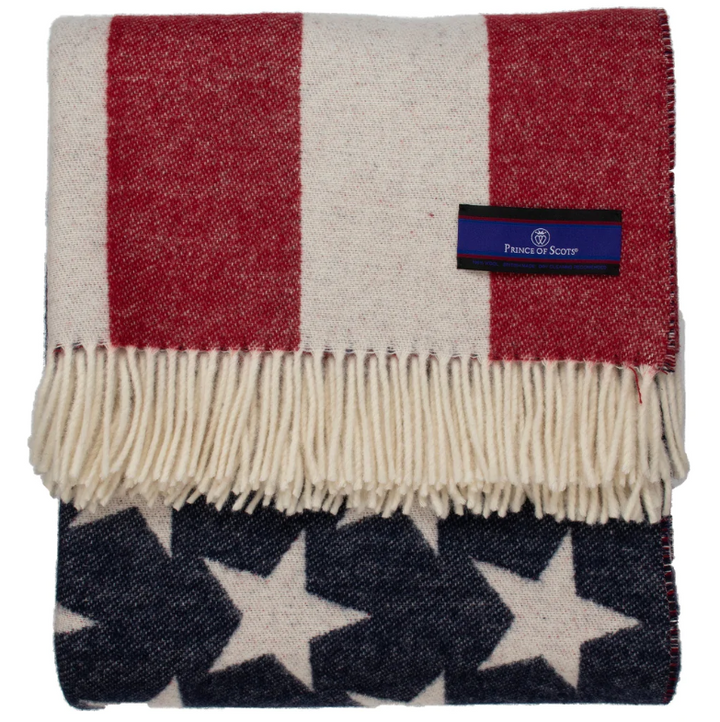 THROW MERINO WOOL (AMERICAN FLAG) #62788