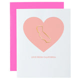 GREETING CARD "LOVE FROM CALIFORNIA"