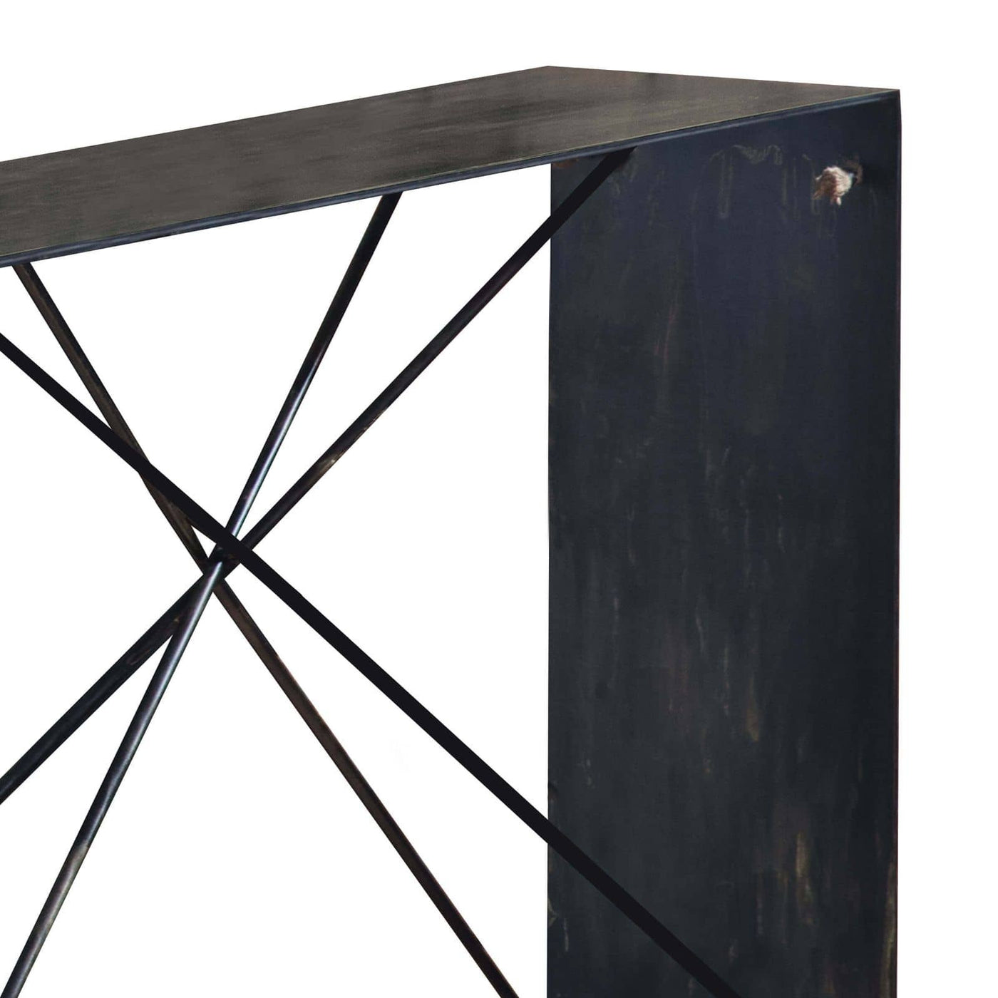 CONSOLE BLACKENED STEEL LARGE