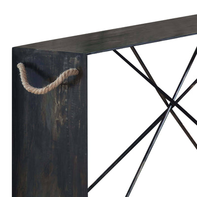 CONSOLE BLACKENED STEEL LARGE