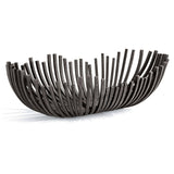 BOWL OBLONG WEBBED BLACK IRON