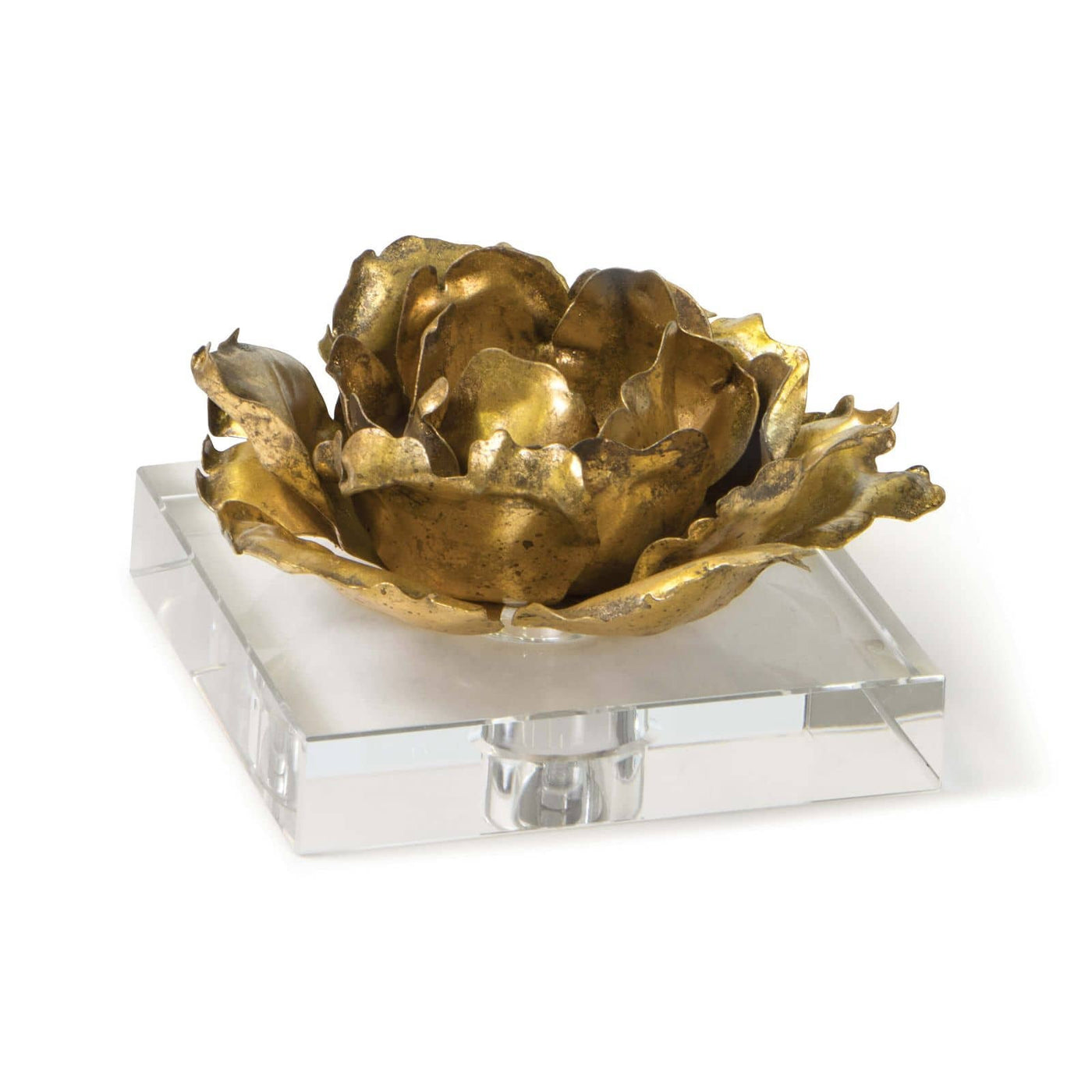 ACCESSORY GOLD BLOSSOM ON ACRYLIC STAND