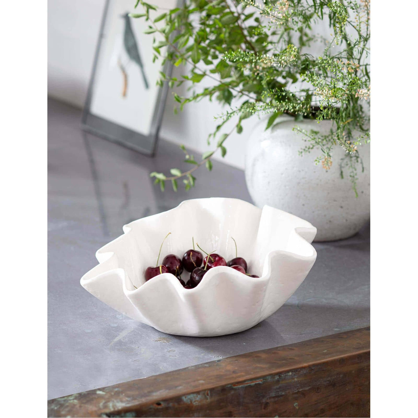 BOWL RUFFLE CERAMIC (Available in 2 Sizes)