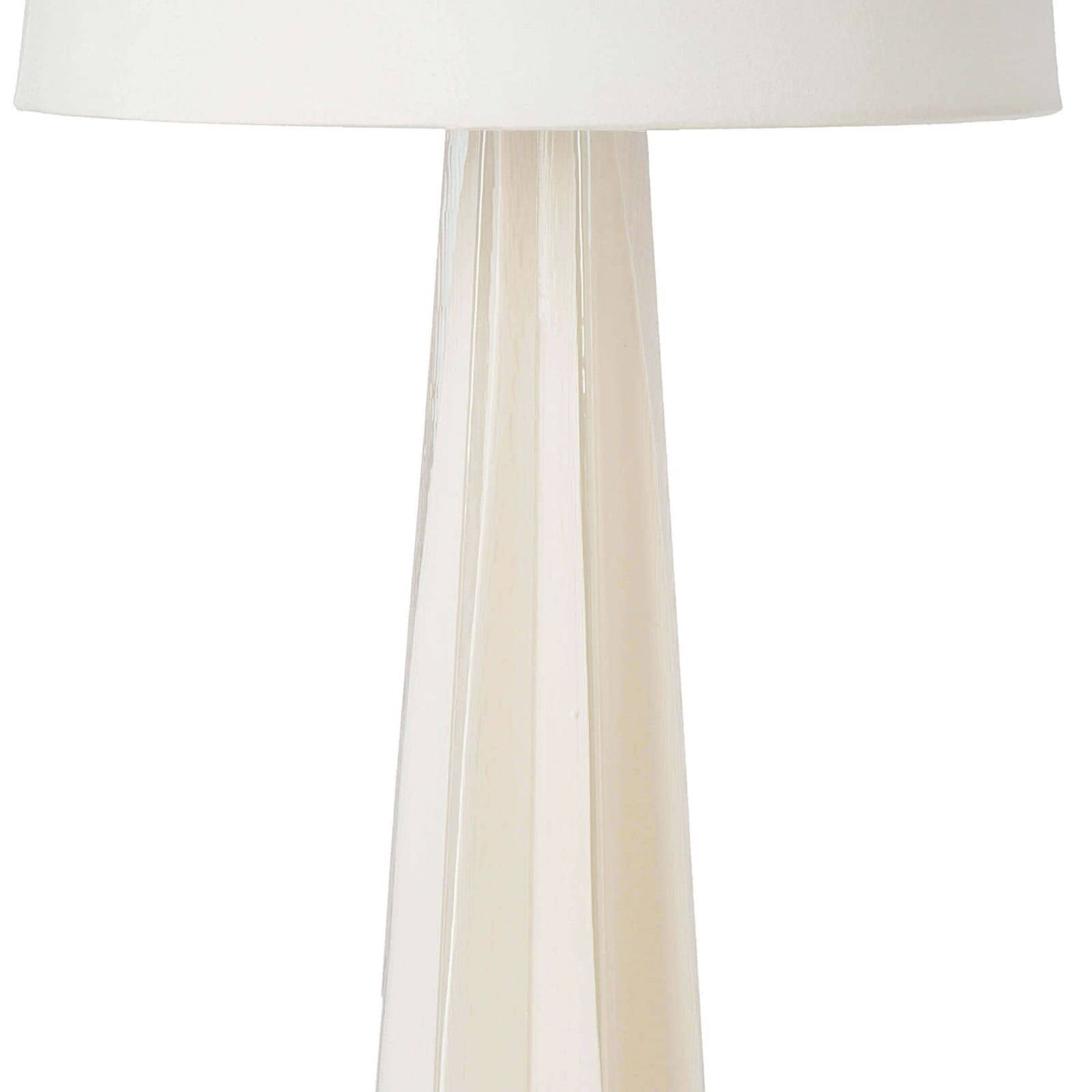 LAMP TABLE WHITE GLASS