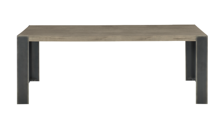 DINING TABLE IN OAK WOOD GUNMETAL #42802