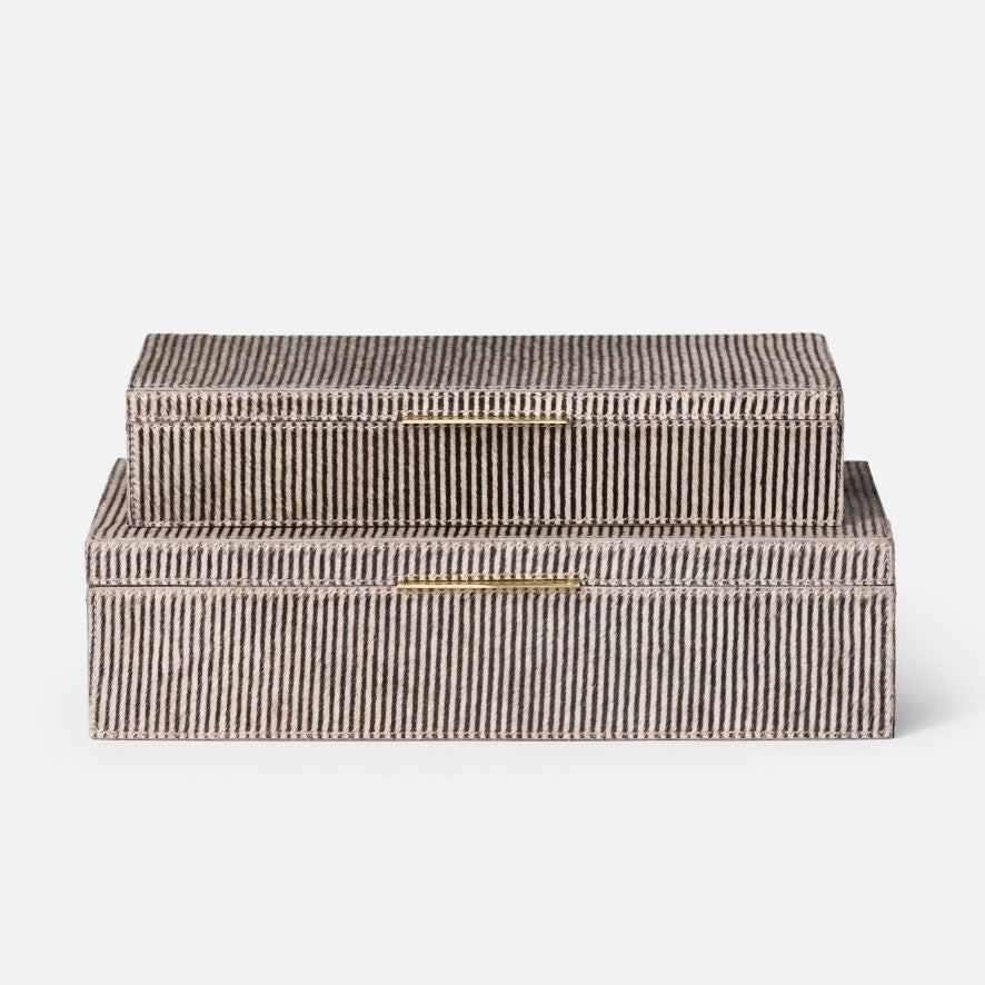 BOX HAIR ON HIDE BROWN STRIPE (Available in 2 Sizes)