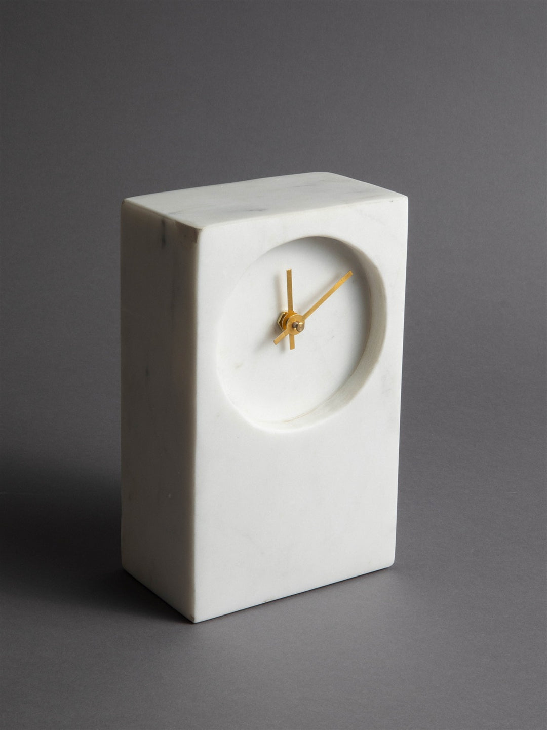 CLOCK MARBLE TOWER WHITE #47421