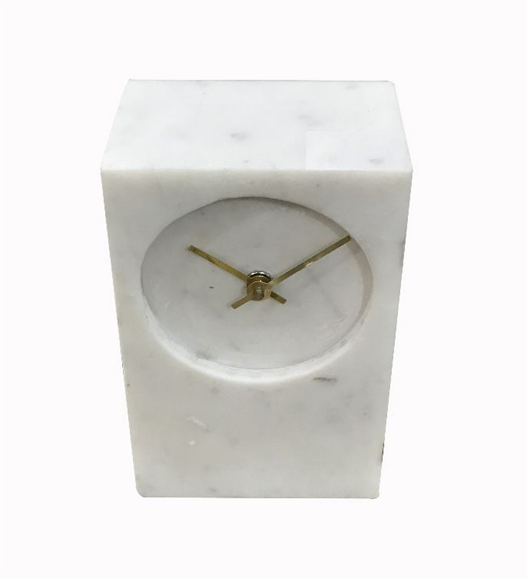 CLOCK MARBLE TOWER WHITE #47421