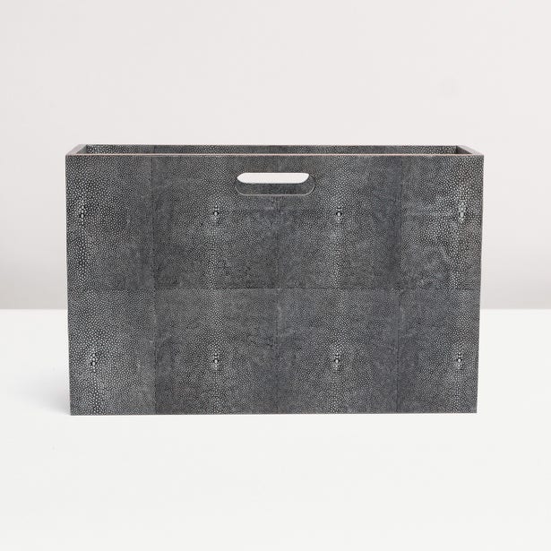 MAGAZINE RACK REALISTIC FAUX SHAGREEN