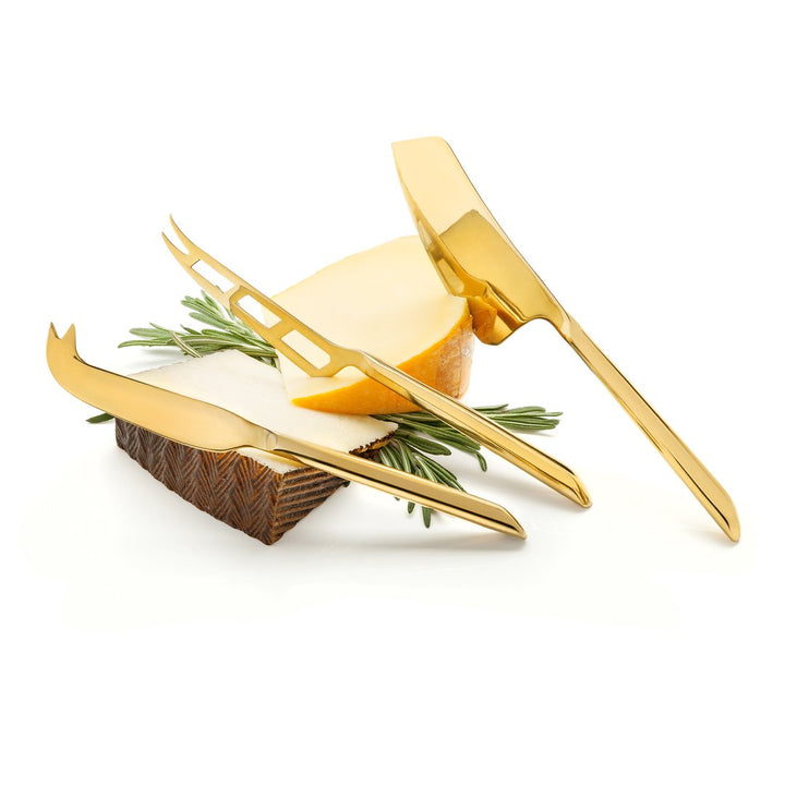 CHEESE KNIVES GOLD - SET OF 3 #51526