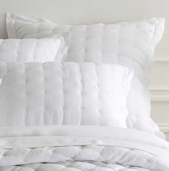 SHAM LUSH LINEN WHITE PUFF #45987