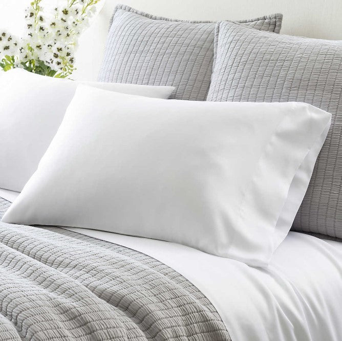 PILLOWCASES SILKEN SOLID WHITE (Available in 2 Sizes)