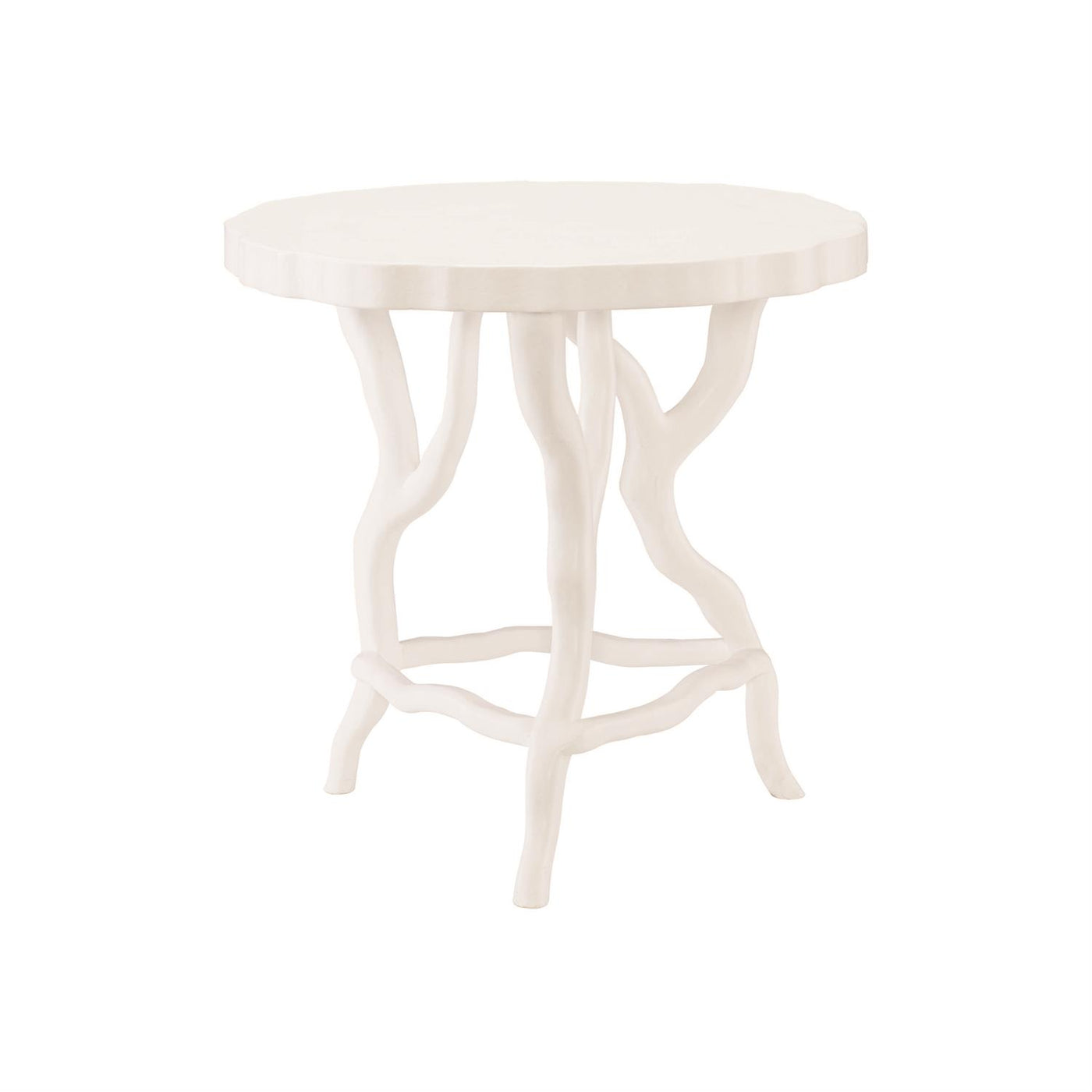 SIDE TABLE ROUND WHITE BRANCH