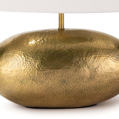TABLE LAMP HAMMERED BRASS MINI