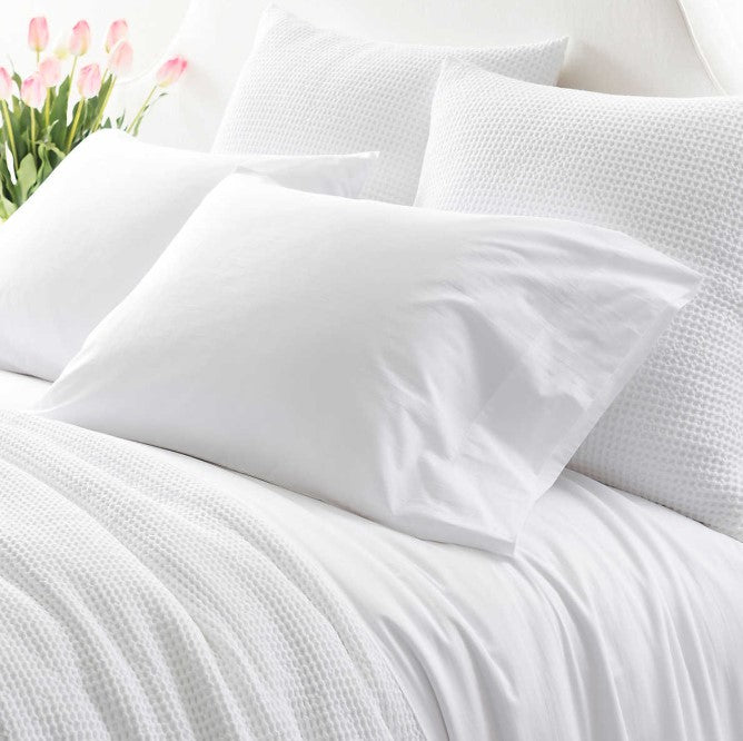 SHEET SET PERCALE WHITE (Available in 3 Sizes)