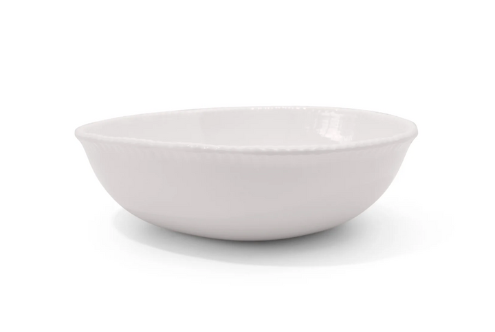 BOWL SERVING BEADED CREAM #49154