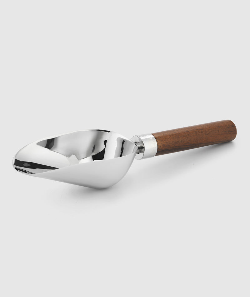 ICE SCOOP WITH WOOD HANDLE