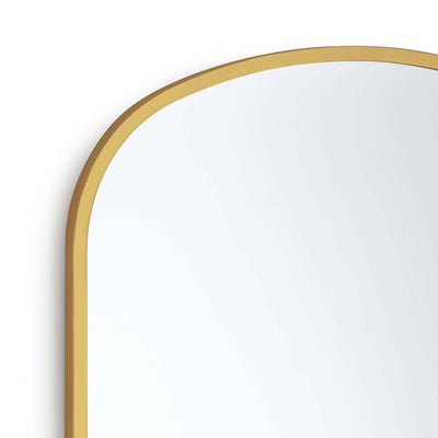 MIRROR ARCHED NATURAL BRASS