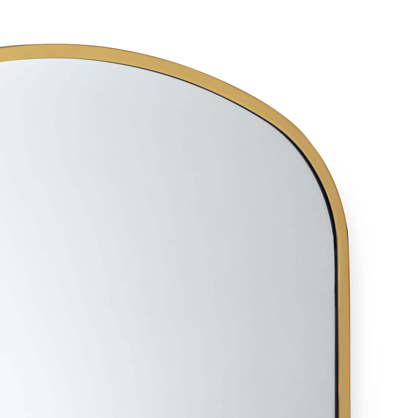 MIRROR ARCHED NATURAL BRASS