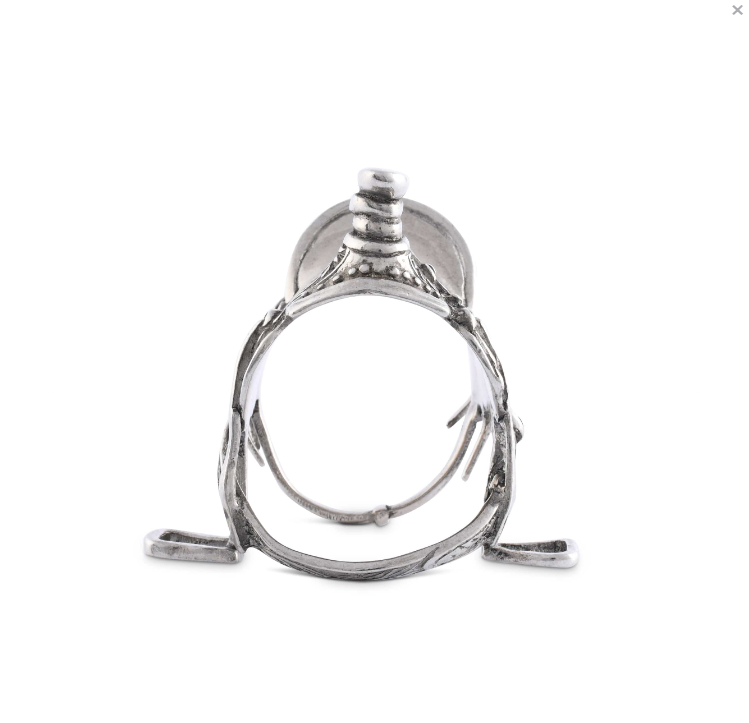 NAPKIN RING PEWTER COWBOY SADDLE