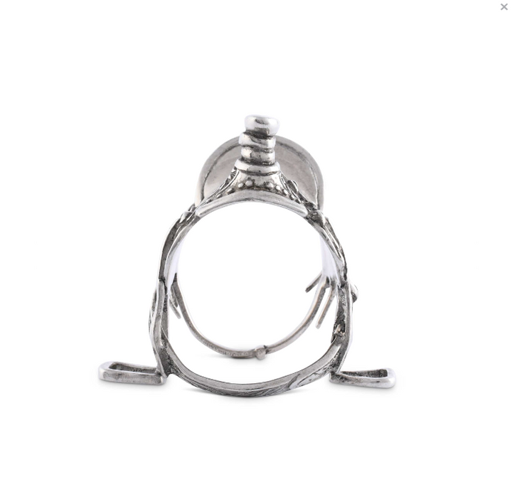NAPKIN RING PEWTER COWBOY SADDLE