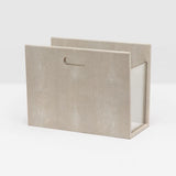 MAGAZINE HOLDER FAUX SHAGREEN & ACRYLIC