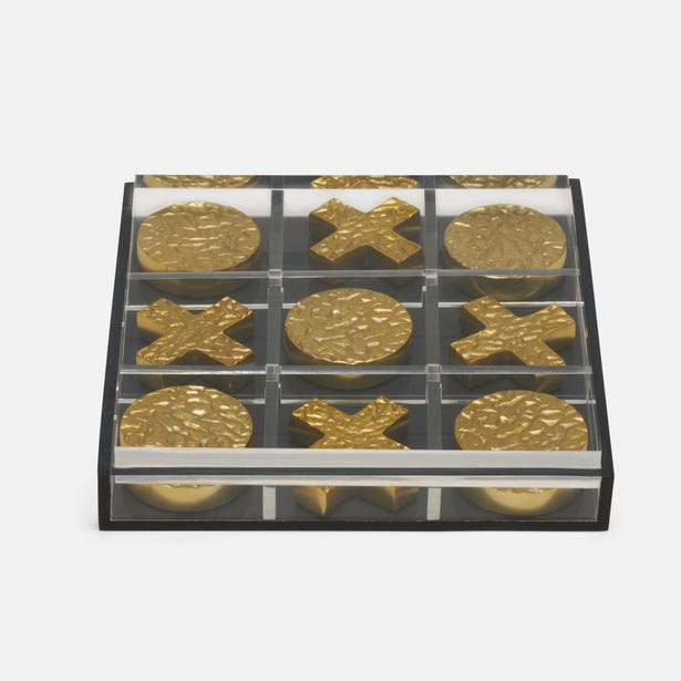 TIC TAC TOE CLEAR/GRAY ACRYLIC #50469