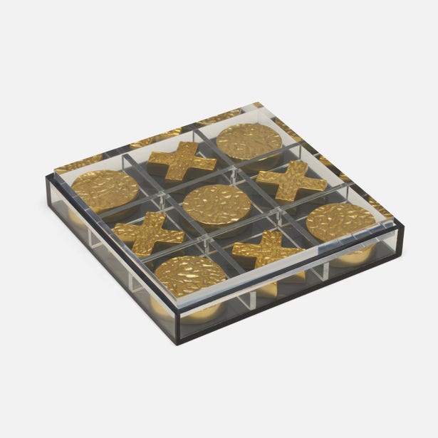 TIC TAC TOE CLEAR/GRAY ACRYLIC #50469