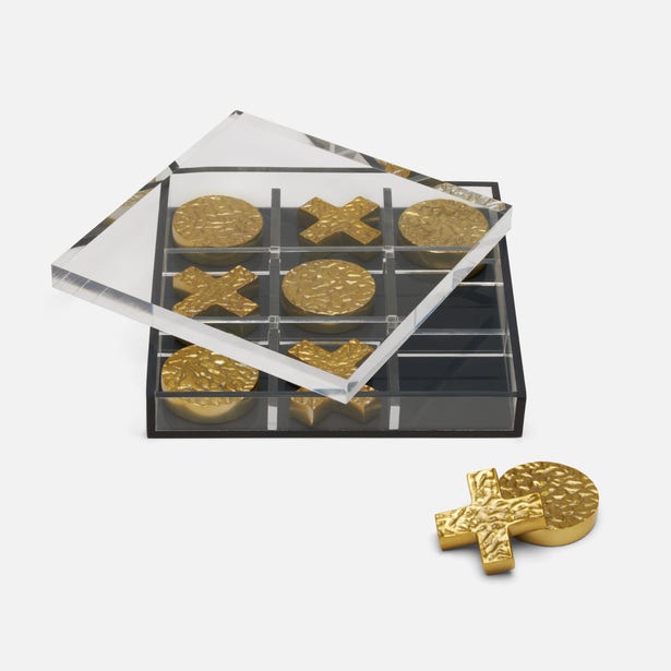 TIC TAC TOE CLEAR/GRAY ACRYLIC #50469