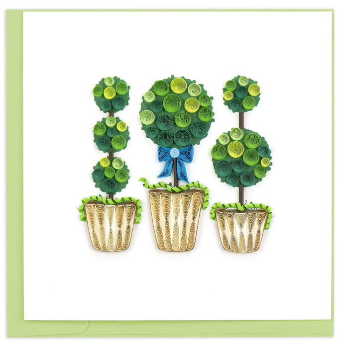 GREETING CARD "POTTED TOPIARY"